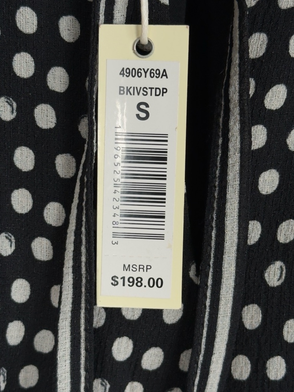 NWT Max Studio London Polka Dot Smocked Tiered Maxi Dress Size S - Picture 7 of 10